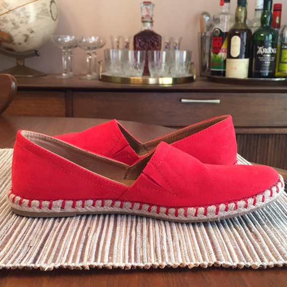 Andi Red Slip On Summer Espadrilles - Picture 5 of 8